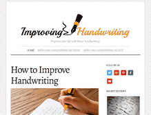 Tablet Screenshot of improvinghandwriting.com